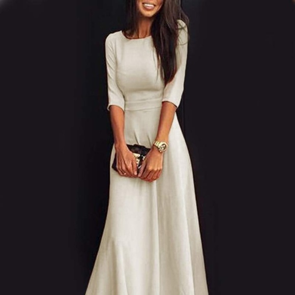 Dresses & Skirts - Round Neck Elegant Maxi Dress